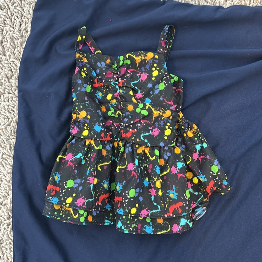 American Girl black splatter dress. GUC . No hanger.